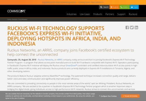 
                            4. Ruckus Wi-Fi Technology Supports Facebook's Express Wi-Fi Initiative ...