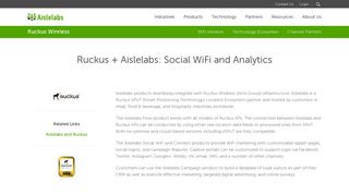 
                            12. Ruckus Wireless - Aislelabs
