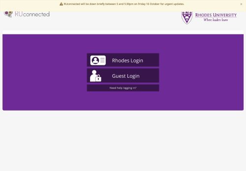 
                            1. RUconnected - Rhodes University