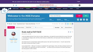 
                            12. Rude staff at FAT FACE - MoneySavingExpert.com Forums