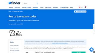 
                            11. Ruelala coupon codes February 2019 | finder.com