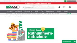 
                            13. Rufnummernmitnahme bei educom