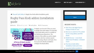 
                            13. Rugby Pass Kodi addon Installation guide - Kodiforu