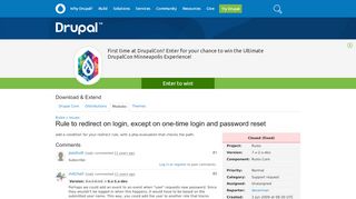 
                            8. Rule to redirect on login, except on one-time login and password reset ...