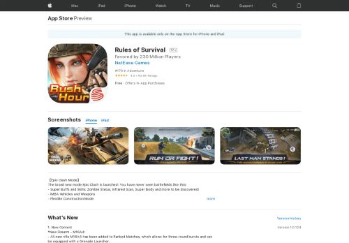 
                            8. Rules of Survival on the App Store - iTunes - Apple