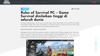 
                            2. Rules of Survival PC – Game Survival dinilaikan tinggi di ... - ROS