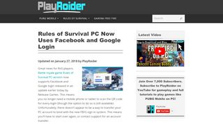 
                            5. Rules of Survival PC Now Uses Facebook and Google Login ...