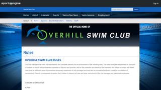 
                            12. Rules - Overhill Swim Club