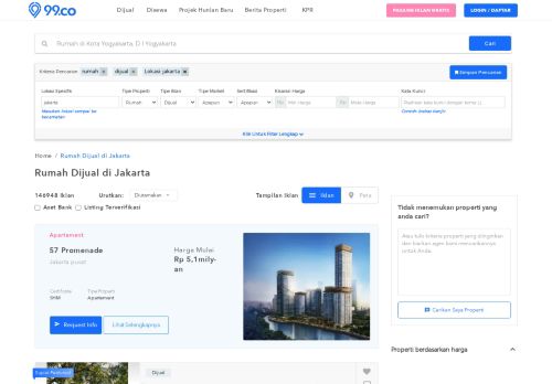 
                            8. Rumah Dijual di Jakarta - 99.co
