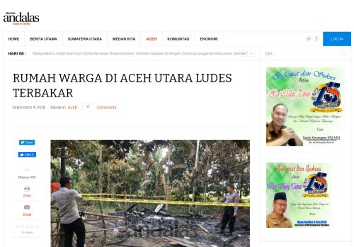 
                            11. Rumah Warga di Aceh Utara Ludes Terbakar - Harian Andalas
