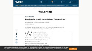 
                            13. Rumdum-Service für den mündigen Theaterbürger - WELT