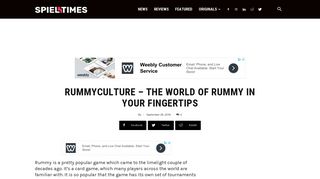 
                            9. RummyCulture - The World of Rummy In Your Fingertips – Spiel Times
