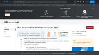 
                            12. Run a command on Windows startup (not login!) - Server Fault