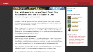 
                            10. Run a Minecraft Server on Your PC and Play with Friends over the ...