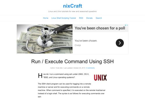 
                            11. Run / Execute Command Using SSH - nixCraft