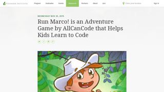 
                            11. Run Marco! is an Adventure Game by AllCanCode that Helps Kids ...