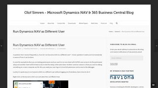 
                            10. Run Microsoft Dynamics NAV as Different User | Olof Simren ...