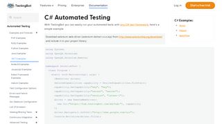 
                            6. Run Selenium tests with C# and .NET Selenium testing - TestingBot