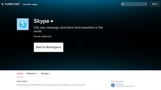 
                            12. Run Skype Online - Turbo.net