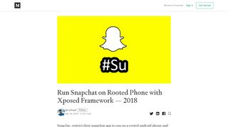 
                            8. Run Snapchat on Rooted Phone with Xposed Framework — 2018