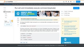 
                            11. Run ssh and immediately execute command - Stack Overflow