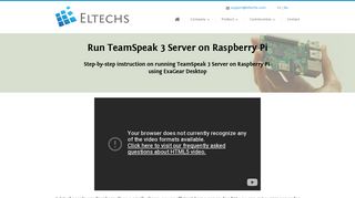 
                            11. Run TeamSpeak 3 Server on Raspberry Pi - Eltechs