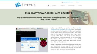
                            10. Run TeamViewer on Raspberry Pi Zero and Raspberry Pi 1 - Eltechs