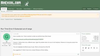 
                            8. Run Time Error 9 Subscript out of range - Mr. Excel