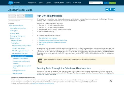 
                            5. Run Unit Test Methods | Apex Developer Guide | Salesforce Developers