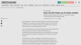 
                            7. Rund 100.000 Tickets von Air Berlin verfallen - Verkehr & Kosten ...