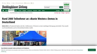 
                            12. Rund 2000 Teilnehmer an «Bunte Westen»-Demos in Deutschland ...