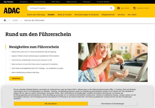 
                            12. Rund um den Führerschein | ADAC