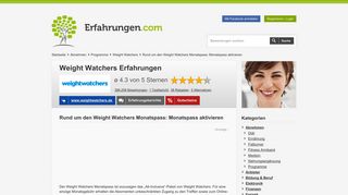 
                            7. Rund um den Weight Watchers Monatspass: Monatspass aktivieren