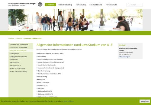 
                            4. Rund ums Studium (A-Z) - Pädagogische Hochschule Thurgau