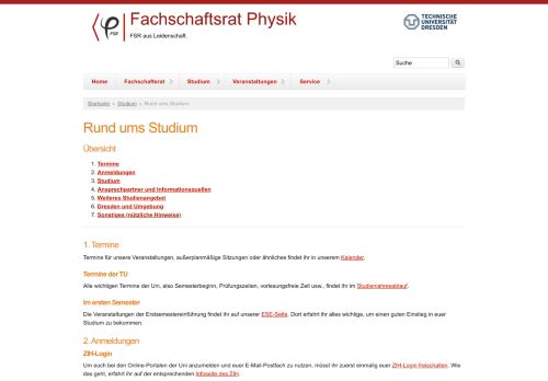 
                            6. Rund ums Studium | Fachschaftsrat Physik – TU Dresden