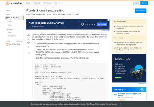 
                            7. Rundeck gmail smtp setting - Stack Overflow
