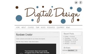 
                            11. Rundown Creator | Digital Design - Alva