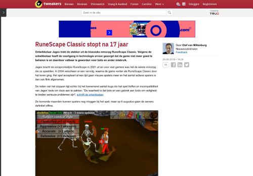 
                            5. RuneScape Classic stopt na 17 jaar - Gaming - .Geeks - Tweakers