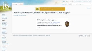 
                            11. RuneScape Wiki Post – Issue #11: Login screen - Ad in disguise ...