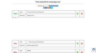 
                            5. runescape.com - free accounts, logins and passwords