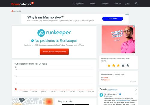 
                            3. Runkeeper down? Current status and problems | Downdetector