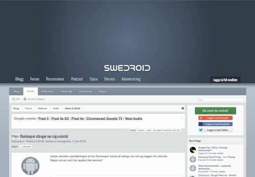 
                            8. Runkeeper stänger ner sig oväntat | Swedroid forum - Nordens ...