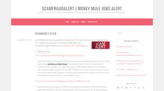 
                            9. RunMoney.club – scamFRAUDalert – Money Mule Jobs Alert