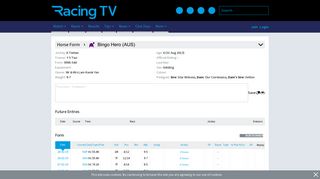 
                            8. Runner Statistics & Form Guide: Bingo Hero (AUS) - Racing TV