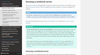 
                            4. Running a notebook server — Jupyter Notebook 5.7.4 documentation