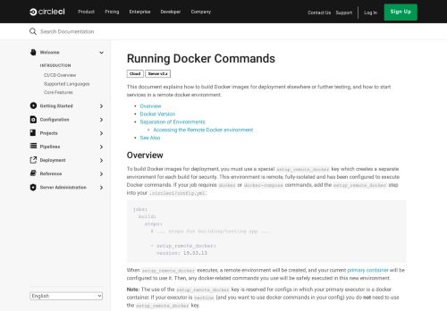 
                            1. Running Docker Commands - CircleCI