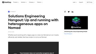 
                            8. Running heterogeneous apps on Nomad: Getting started - HashiCorp