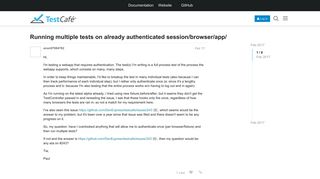 
                            1. Running multiple tests on already authenticated session/browser/app ...
