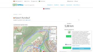 
                            9. Running route Aachen | Kawo1-Rundlauf | GPSies