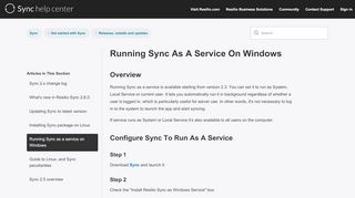 
                            3. Running Sync as a service on Windows – Sync